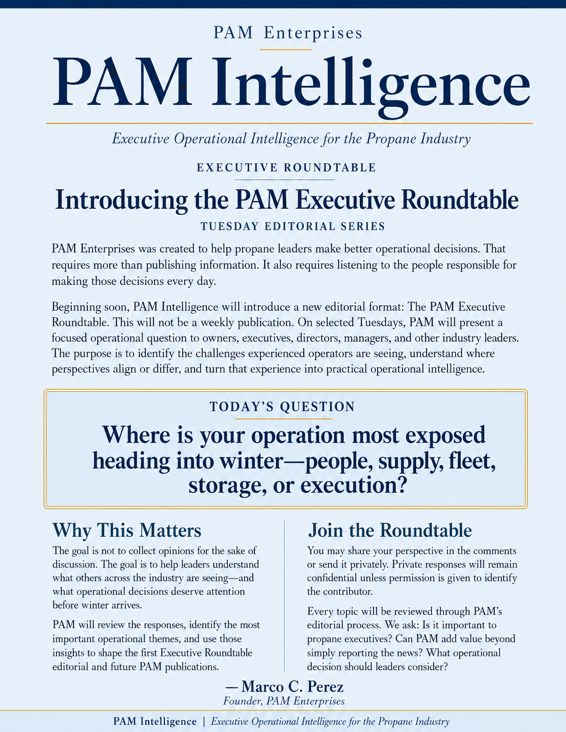Introducing the PAM Executive Roundtable announcement