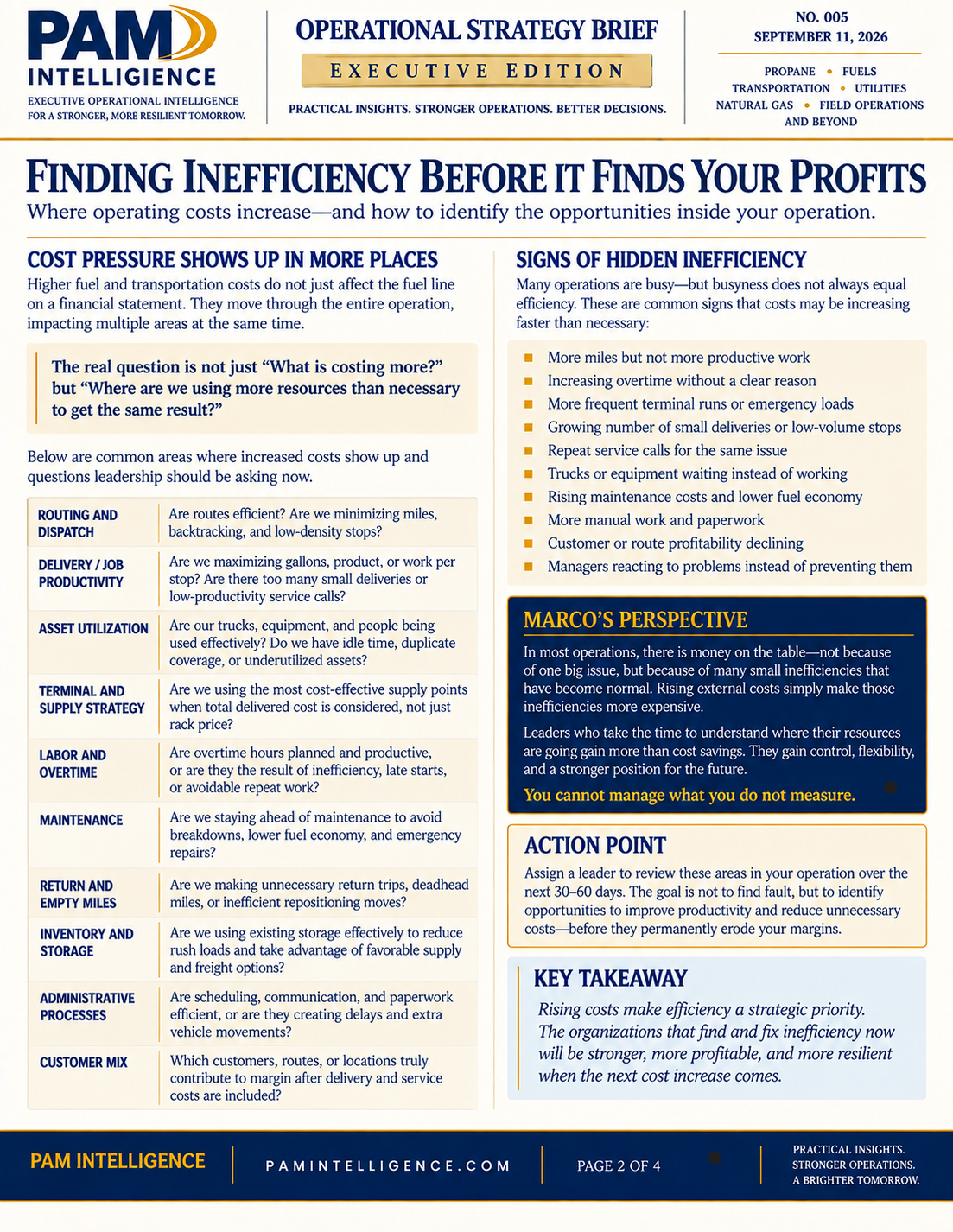 Designed edition page about finding hidden inefficiency