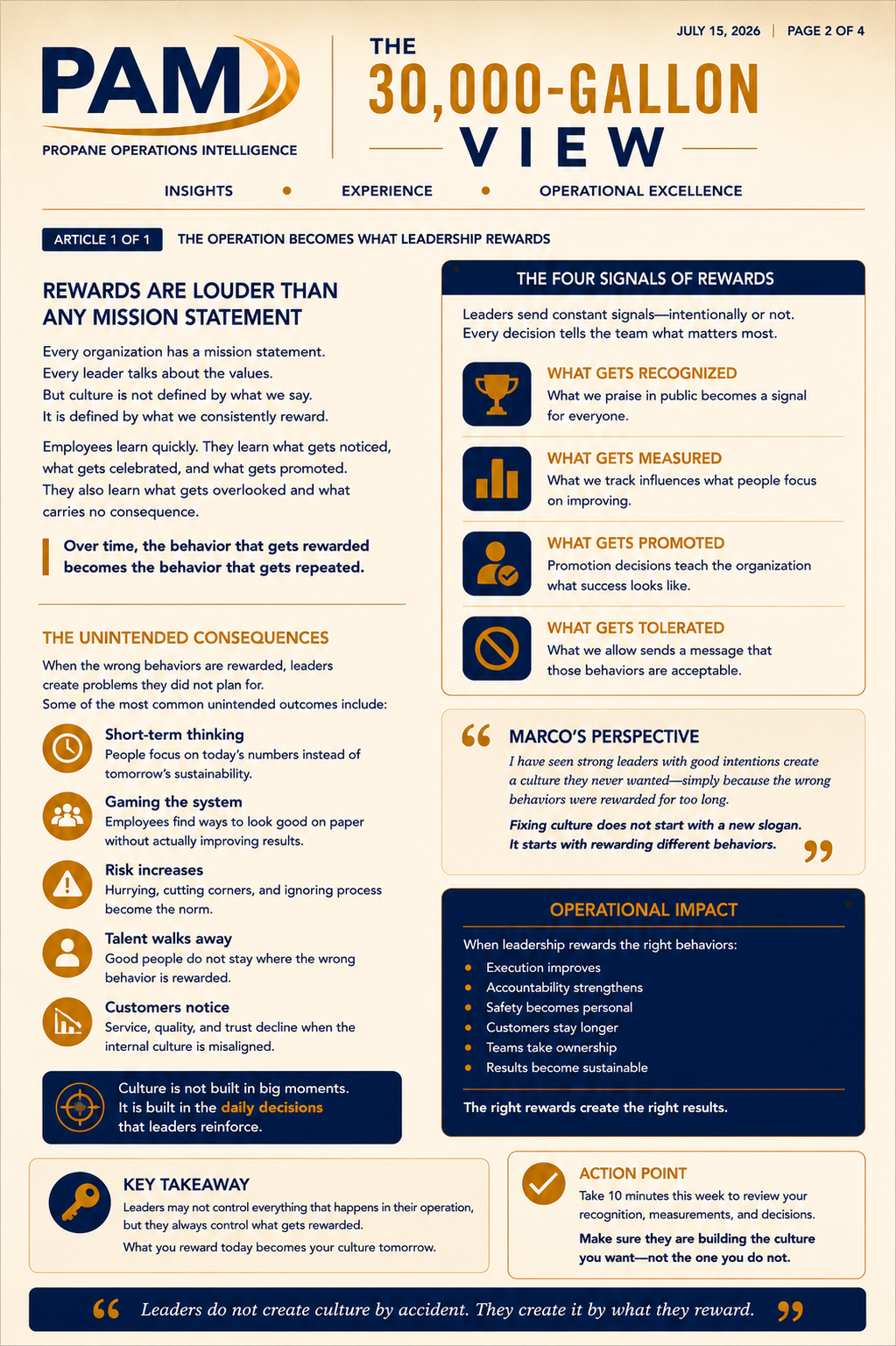 The Operation Becomes What Leadership Rewards page 2